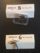 2 PLUMES MINERVA N°6 & 8  POUR TRACE LETTRES (neuves, La N°8 Dans Boite D'origine) - Plumes
