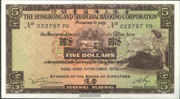 Hong Kong Pick-number: 181f (1973) Uncirculated 1973 5 Dollars - Hong Kong