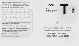 Carte Réponse T Voyages Rive Gauche écopli 20gr - Buste Risposta T