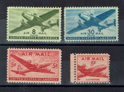 ETATS-UNIS / POSTE AERIENNE 27, 31, 33 Et 34 NEUFS** Nikel - 2b. 1941-1960 Ongebruikt