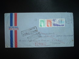 LETTRE TP NANTES 1,20 + SABINE 0,30 + 0,20 OBL.MEC.13-5-1979 PARIS GARE ST LAZARE + RETOUR GRECE - Postal Rates