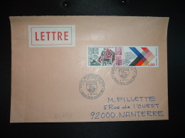 LETTRE TP COOPERATION FRANCO-ALLEMANDE 0,50 + IMMIGRATION POLONAISE 0,40 OBL.8 III 1973 PARIS SERVICE PHILATELIQUE DES P - Tariffe Postali