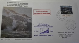 PLI Polaire Commémoratif  Charcot /  Pourquoi Pas Oblitération  16/09/1986. Reyjavik - Cartas & Documentos