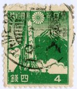 GIAPPONE, JAPAN, PANORAMI, LANDSCAPES, FUJI, 1942, FRANCOBOLLI USATI Yvert Tellier 326   Scott 330 - Used Stamps