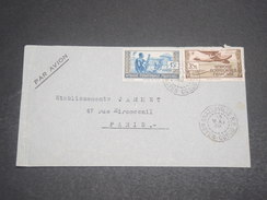 CONGO - Enveloppe Par Avion De Brazzaville Pour Paris En 1939 , Affranchissement Plaisant - L 11860 - Briefe U. Dokumente