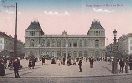 Brussel, Bruxelles, Place Rogier Et Gare Du Nord (pk42064) - Spoorwegen, Stations