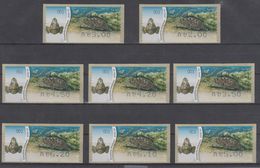 ISRAEL 2012 KLUSSENDORF ATM FISH DUSKY GROUPER FULL SET OF 8 STAMPS - Viñetas De Franqueo (Frama)