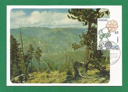 Andorra / Spanische Post 1986 Mi.Nr. 189 , EUROPA CEPT - Natur- Und Umweltschutz - Maximum Karte - First Day 5 Mayo 1986 - Usados