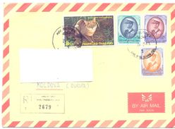 2000. Thailand, The Letter Sent By  Registered Air-mail Post To Moldova - Thaïlande