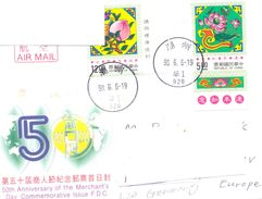 2001.Taiwan, The Letter Sent By Air-mail Post To Moldova - Briefe U. Dokumente