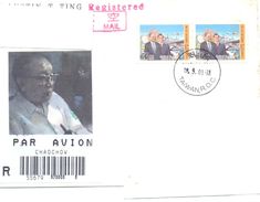 2001.Taiwan, The Letter Sent By Registered Air-mail Post To Moldova - Storia Postale