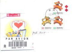 2002.Taiwan, The Letter Sent By Registered Air-mail Post To Moldova - Storia Postale