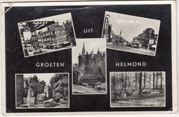 Groeten Uit Helmond: Brug, Markt, 2x Kasteel, Hertenkamp - 1957 -  (Noord-Brabant/Nederland) - Helmond