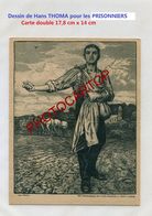 Dessin Hans THOMA-Semeur-Guerre 14-18-1 WK-CARTE DOUBLE All. Pour Les PRISONNIERS Civils Et Militaires-MILITARIA- - Thoma, Hans