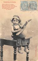 Musique  . Instrument  Enfant Joueur De Mandoline    Bergeret   ( Voir Scan) - Muziek En Musicus