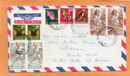 New Zealand Cover Mailed To USA - Cartas & Documentos