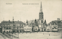 DE / SAARLOUIS / Markplatz Mit Kathol. Kirche / - Kreis Saarlouis