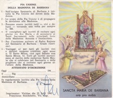 SANTINO PIEGHEVOLE  - SANCTA MARIA DE BARBANA - Devotieprenten