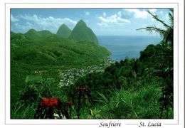 CPM Soufriere St. Lucia - Historic Soufriere, With Petit Piton And Gros Piton - Saint Lucia