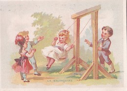 Vers 1900 LA BALANçOIRE / PUBLICITE FABRIQUE DE GANTS REIX A ORLEANS - Games & Toys