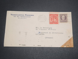 CUBA - Enveloppe Commerciale De La Havane Pour La France En 1939 - L 11973 - Storia Postale