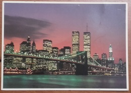 NEW YORK SKYLINE AND THE BROOKLYN BRIDGE – 12067 – VIAGG. 1999 – (2188) - Panoramic Views