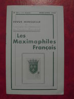 LES MAXIMAPHILES FRANÇAIS : REVUE MENSUELLE N°93 (1954) / ASSOCIATION DES COLLECTIONNEURS DE CARTES MAXIMUM (FRANCAIS) - Filatelia E Storia Postale