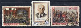 SOVIET UNION 1955 October Revolution Anniversary, Used.  Michel 1786-88 - Gebraucht