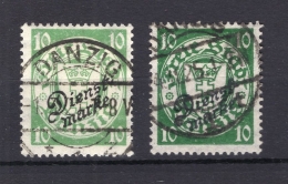 Danzig DIENST 42a,b Beide Farben Gest. 16EUR (75083 - Dienstzegels