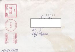 AMOUNT 2.4, CLUJ NAPOCA, TOWN HALL HEADER, RED MACHINE STAMPS ON COVER, 2010, ROMANIA - Lettres & Documents