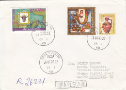 PHILATELIC MUSEUM, ICON, POTTERY, STAMPS ON REGISTERED COVER, 2006, ROMANIA - Lettres & Documents
