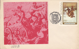 ROMANIAN STATE INDEPENDENCE CENTENARY, INDEPENDENCE WAR, SOLDIERS, SPECIAL COVER, 1977, ROMANIA - Briefe U. Dokumente