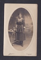 Carte Photo Caron Nancy  Genealogie Portrait Jeune Fille Adolescente Yvonne Demange En 1919 - Genealogy