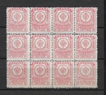 LOTE 1891 E  ///  (C025) ESPAÑA GIRO  EDIFIL Nº 3  BLOQ DE 12  **MNH  *** RARO **** - Fiscali