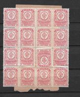 LOTE 1891 E  ///  (C025) ESPAÑA GIRO  EDIFIL Nº 3  BLOQ DE 16  PEGADOS A HOJA - Revenue Stamps