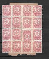 LOTE 1891 E  ///  (C025) ESPAÑA GIRO  EDIFIL Nº 3  BLOQ DE 16  PEGADOS A HOJA - Fiscaux