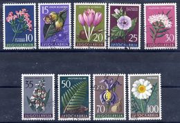 YUGOSLAVIA 1957 Flowers II, Used.  Michel 812-20 - Usati