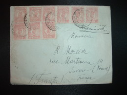 LETTRE Pour La FRANCE TP 25 B X9 OBL.21 III 927 BUCURESTI - Brieven En Documenten