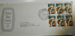 AAT Mawson  First Day Cover 13/01/69  Stamps  6 X 5c Branding Elephant Seal Pups - FDC