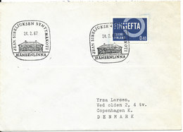 Finland Cover With Special Postmark Sent To Denmark 24-2-1967 Single Franked - Briefe U. Dokumente