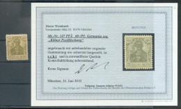 DR-Germania KÖLNER POSTFÄLSCHUNG 147PFÄ**POSTFRISCH BPP BEFUND 500EUR (72488 - Unused Stamps