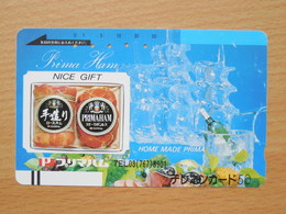 Japon Japan Free Front Bar, Balken Phonecard - / 110-6338 / Primaham / Ice Ship - Alimentation