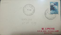 L) 1979 AUSTRALIAN ANTARCTIC TERRITORY, AIRPLANE, NATURE, ANTARCTIC, BLUE, CIRCULATED COVER FORM AUSTRALIAN ANTARCTIC TO - FDC