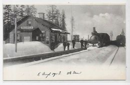 CPA Suède Svérige Train Gare Chemin De Fer Station Polcirkeln Non Circulé - Sweden