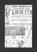 SPORTS - HALTÉROPHILIE - LOUIS CYR - ST CYPRIEN DE NAPIERVILLE QC. - (1863 -1912)  AFFICHE D'UN DE CES SPECTACLES - Weightlifting