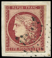 EMISSION DE 1849 6     1f. Carmin, Oblitéré ETOILE Sur Fragment, Frais Et TB - 1849-1850 Ceres