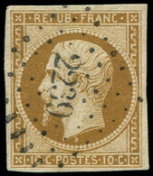 PRESIDENCE 9    10c. Bistre-jaune, Obl. PC 2239 De NESLE, TB - 1852 Louis-Napoléon