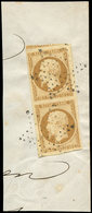 PRESIDENCE 9    10c. Bistre Jaune, PAIRE Verticale Obl. Etoile S. Fragt, Grandes Marges, Voisin En Haut, TTB - 1852 Louis-Napoleon