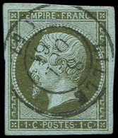 EMPIRE NON DENTELE 11a   1c. Bronze, Obl. Càd T15 LILLE, TTB - 1853-1860 Napoleon III