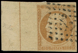 EMPIRE NON DENTELE 13Ad 10c. Bistre T I, Avec FILET D'ENCADREMENT, Obl. PC 2221, TB - 1853-1860 Napoleon III